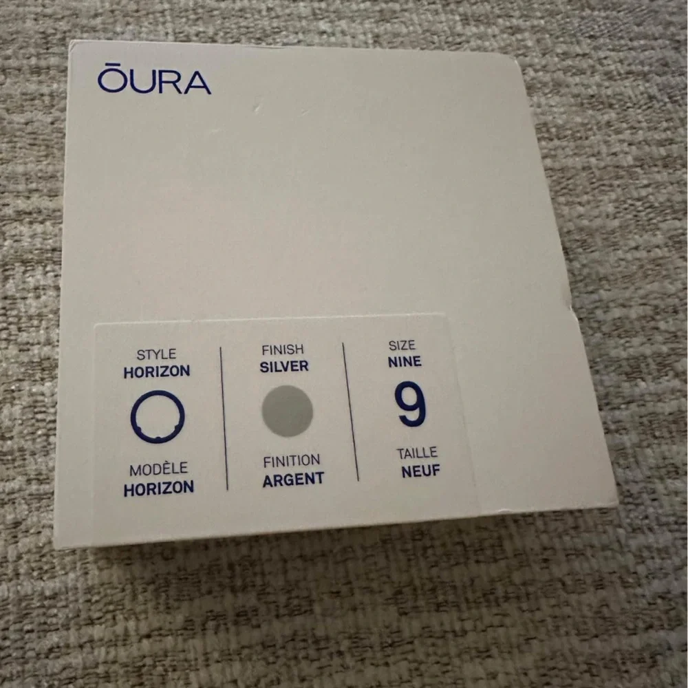 NIB Oura Silver Horizon Ring Gen 3 Size 9